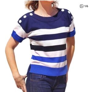 NWT CAbi #5448 Sailor Pullover play stripe